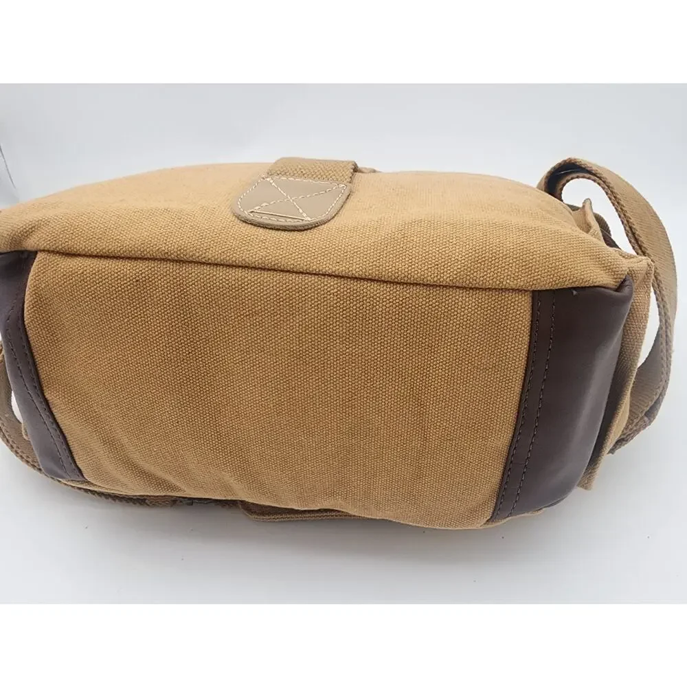 MOACC Canvas Camera Tote Bag Tan Beige Handle and Strap